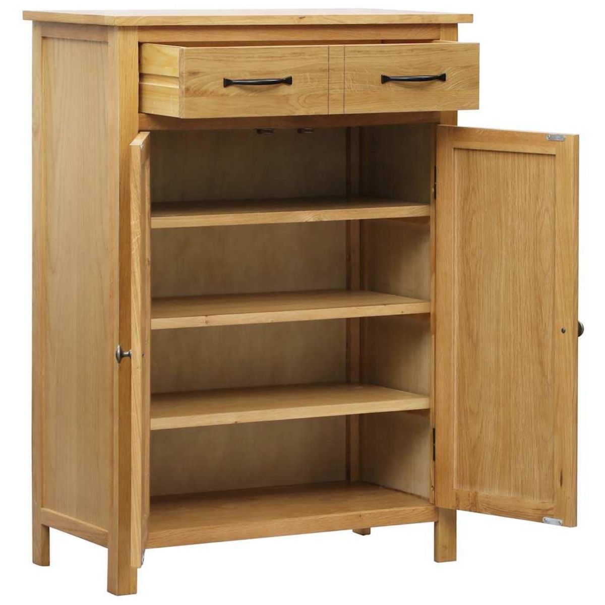 VIDAXL Armoire a chaussures 76x37x105 cm Bois de chene solide