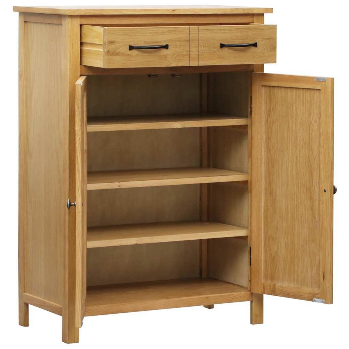 VIDAXL Armoire a chaussures 76x37x105 cm Bois de chene solide