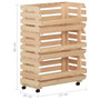 Voir la diapositive 6 : VIDAXL Chariot a legumes 57x30x80 cm Bois de pin solide