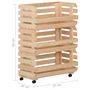 Voir la diapositive 6 : VIDAXL Chariot a legumes 57x30x80 cm Bois de pin solide
