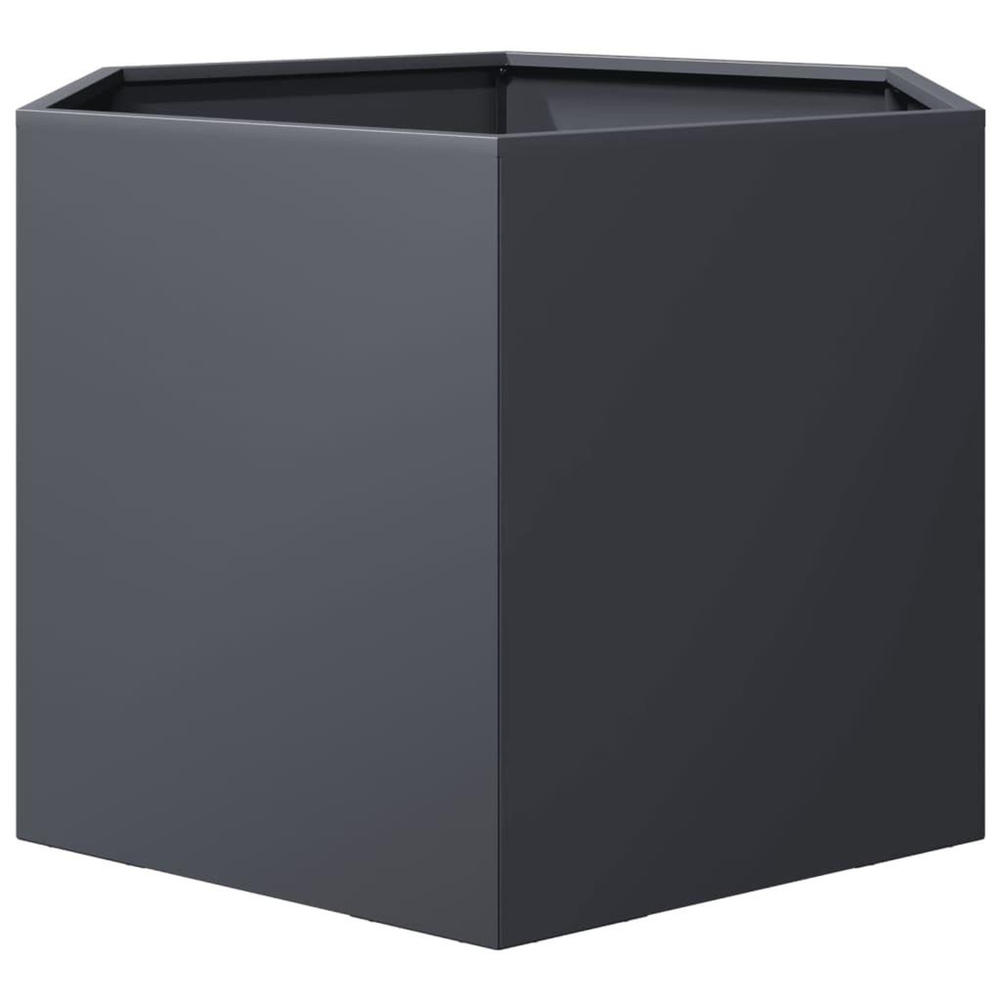 Voir la diapositive 4 : VIDAXL Jardiniere anthracite hexagone 69x60x45 cm acier