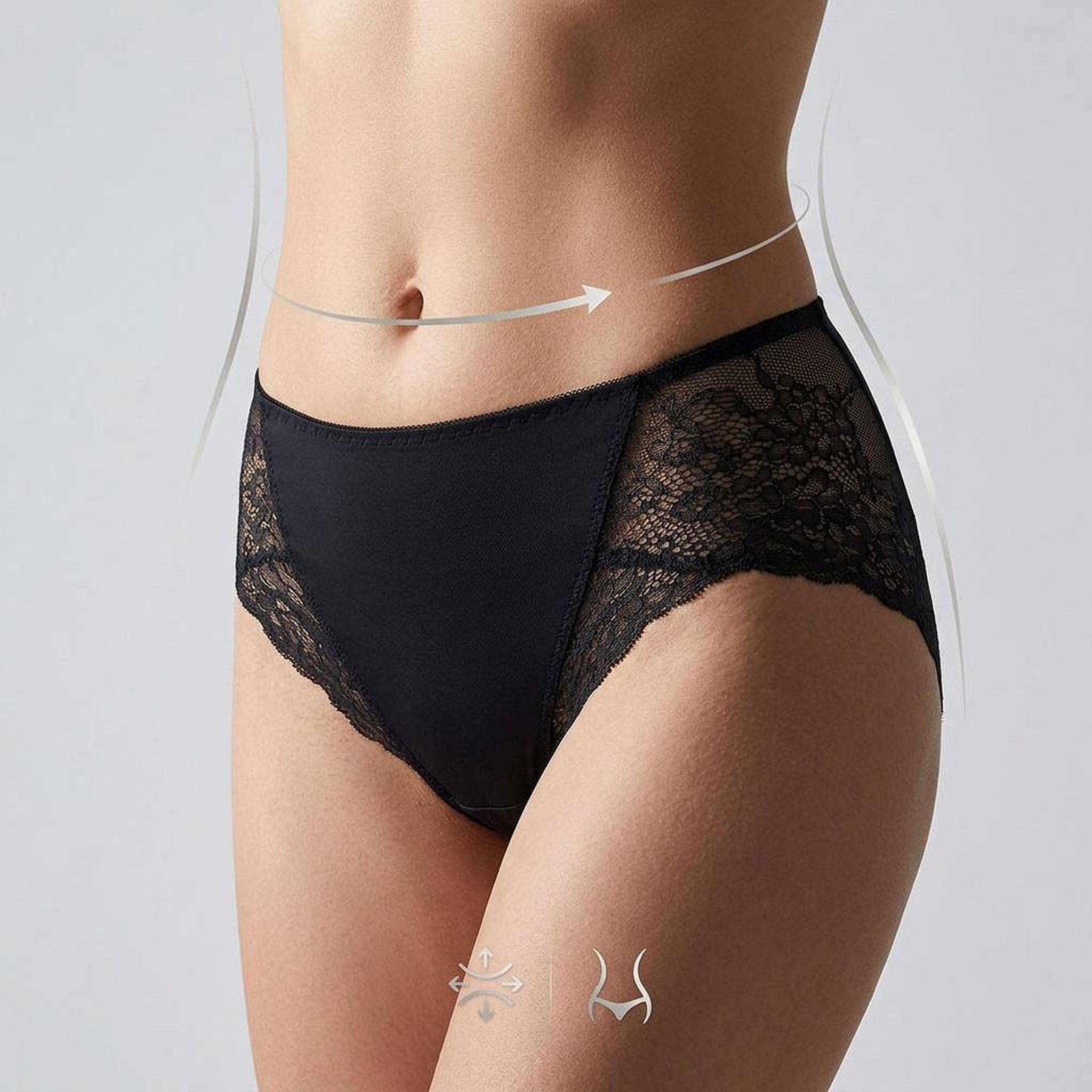 Voir la diapositive 5 : OZABI OZABI Pack de Culottes Femme Gainantes Dentelle Invisible – Lot de 4