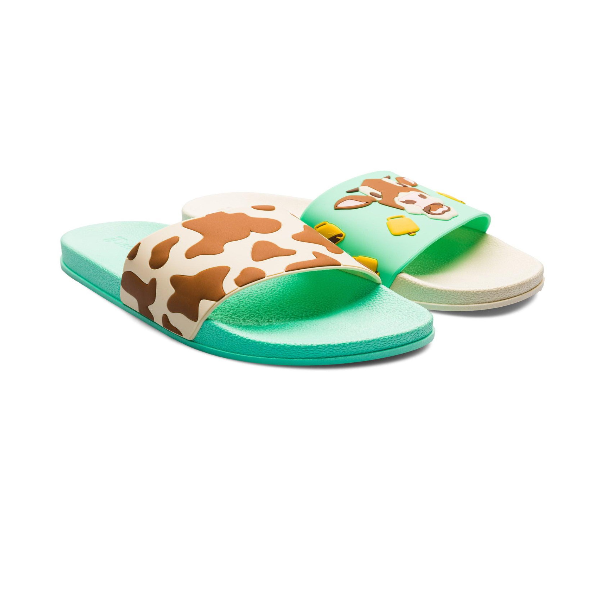 DEDOLES Claquettes vaches & cloches. Coloris disponibles : Multicolore