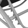 VIDAXL Chaises longues en aluminium noir