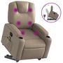 Voir la diapositive 2 : VIDAXL Fauteuil inclinable de massage Cappuccino Similicuir