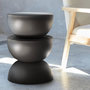 Voir la diapositive 2 : SWEEEK Table d'appoint. bout de canapé. table de chevet en métal. noir. Coumba. Ø32 x H 46.5cm