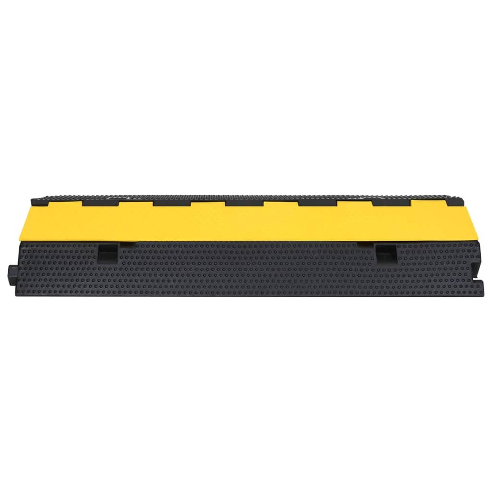 Voir la diapositive 3 : VIDAXL Rampe de protection de cable avec 2 canaux 100 cm caoutchouc