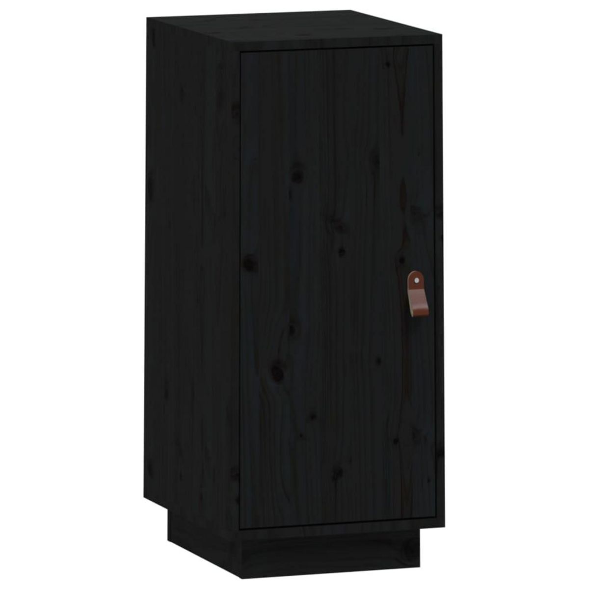 VIDAXL Buffet Noir 34x40x75 cm Bois massif de pin