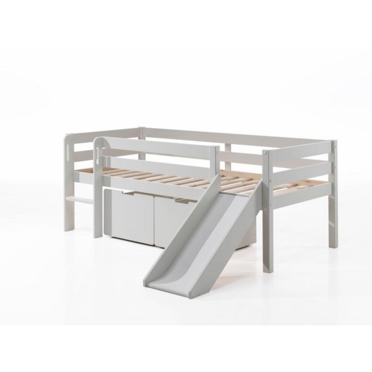 Paris Prix Pack - Lit Enfant Surélevé & 2 Tiroirs  Pino  Blanc