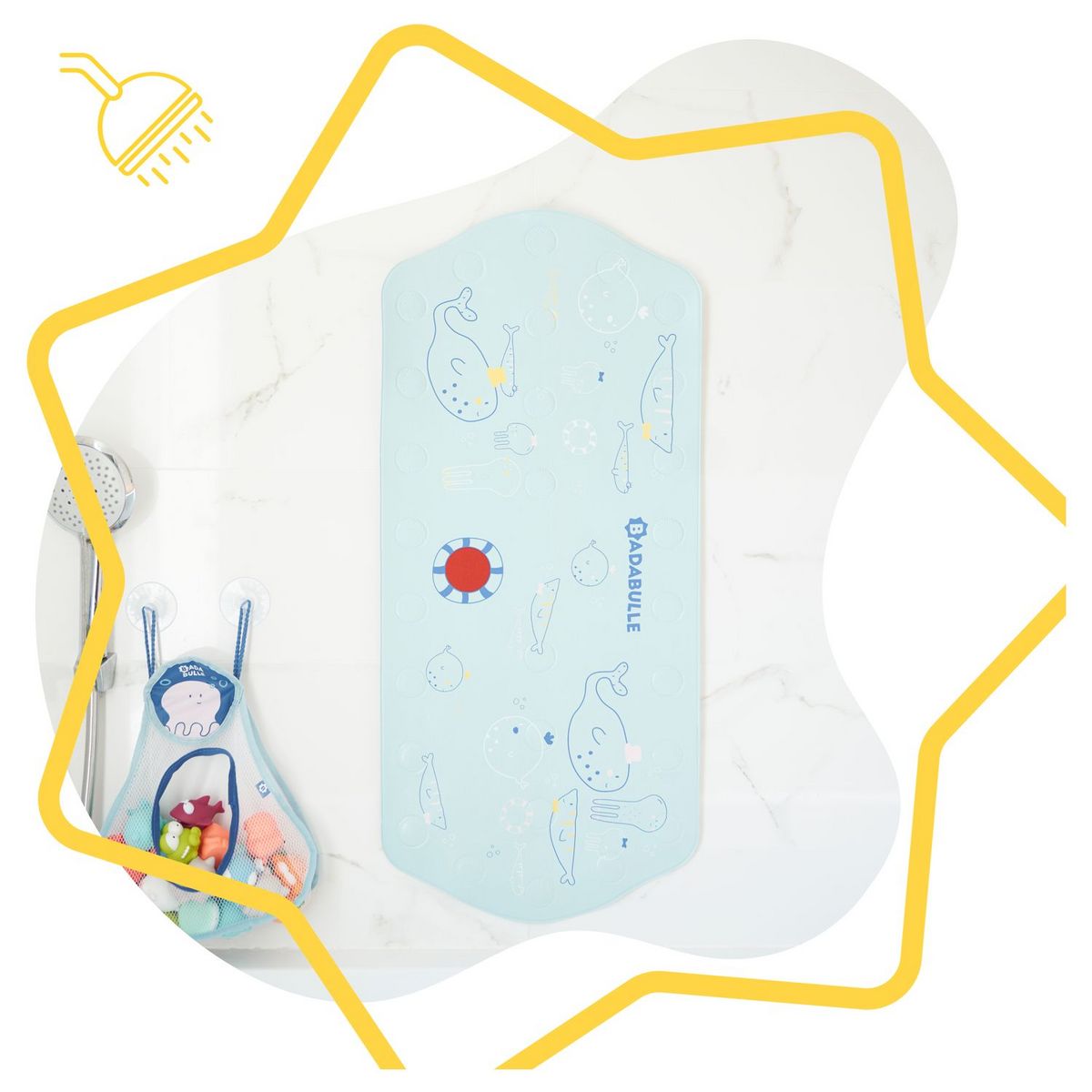 BADABULLE Tapis de bain XXL