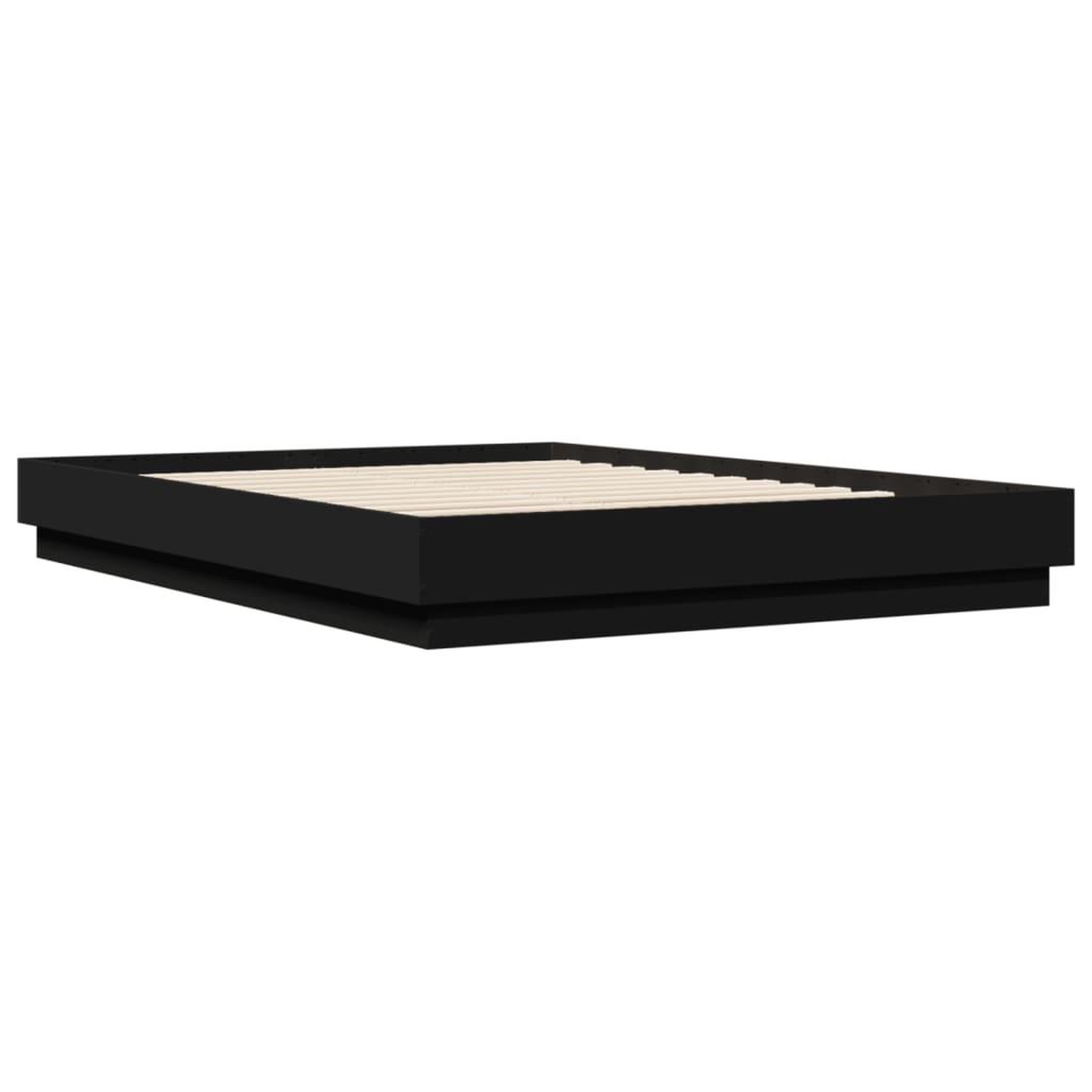 Voir la diapositive 3 : VIDAXL Cadre de lit avec LED sans matelas noir 150x200 cm