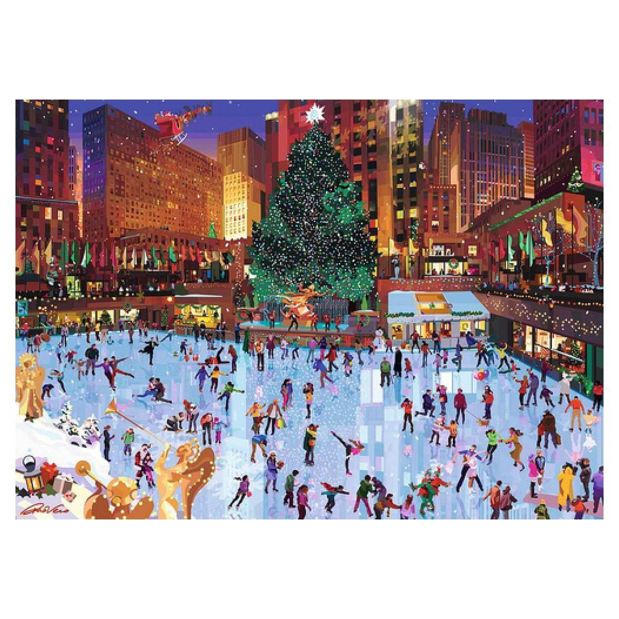 Voir la diapositive 2 : RAVENSBURGER Puzzle 1000 pieces - noel au rockefeller center