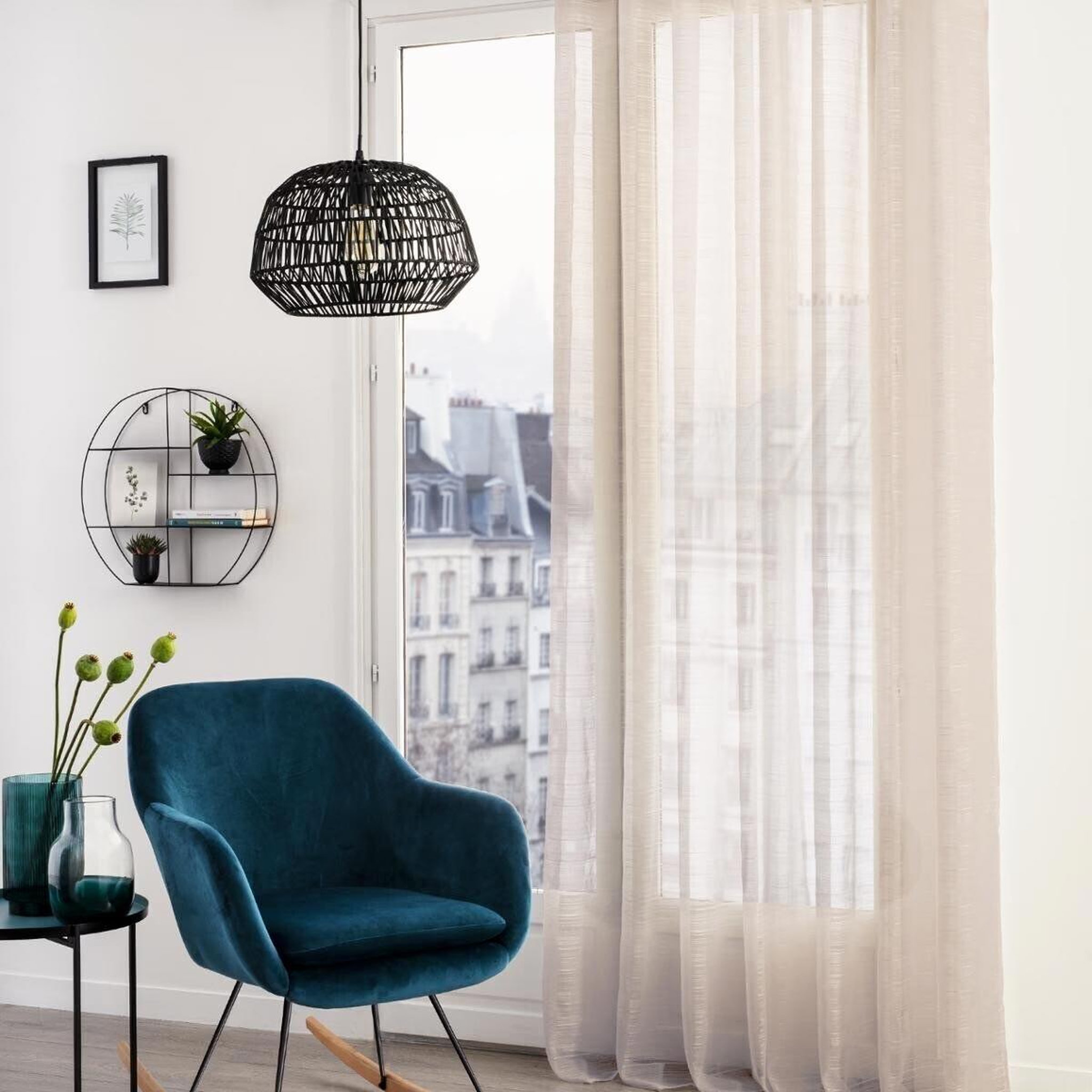 ATMOSPHERA Rideau voilage uni  louis  140x240cm lin