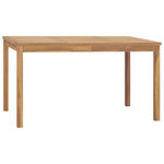 VIDAXL Table a dîner de jardin 140x80x77 cm Bois de teck solide