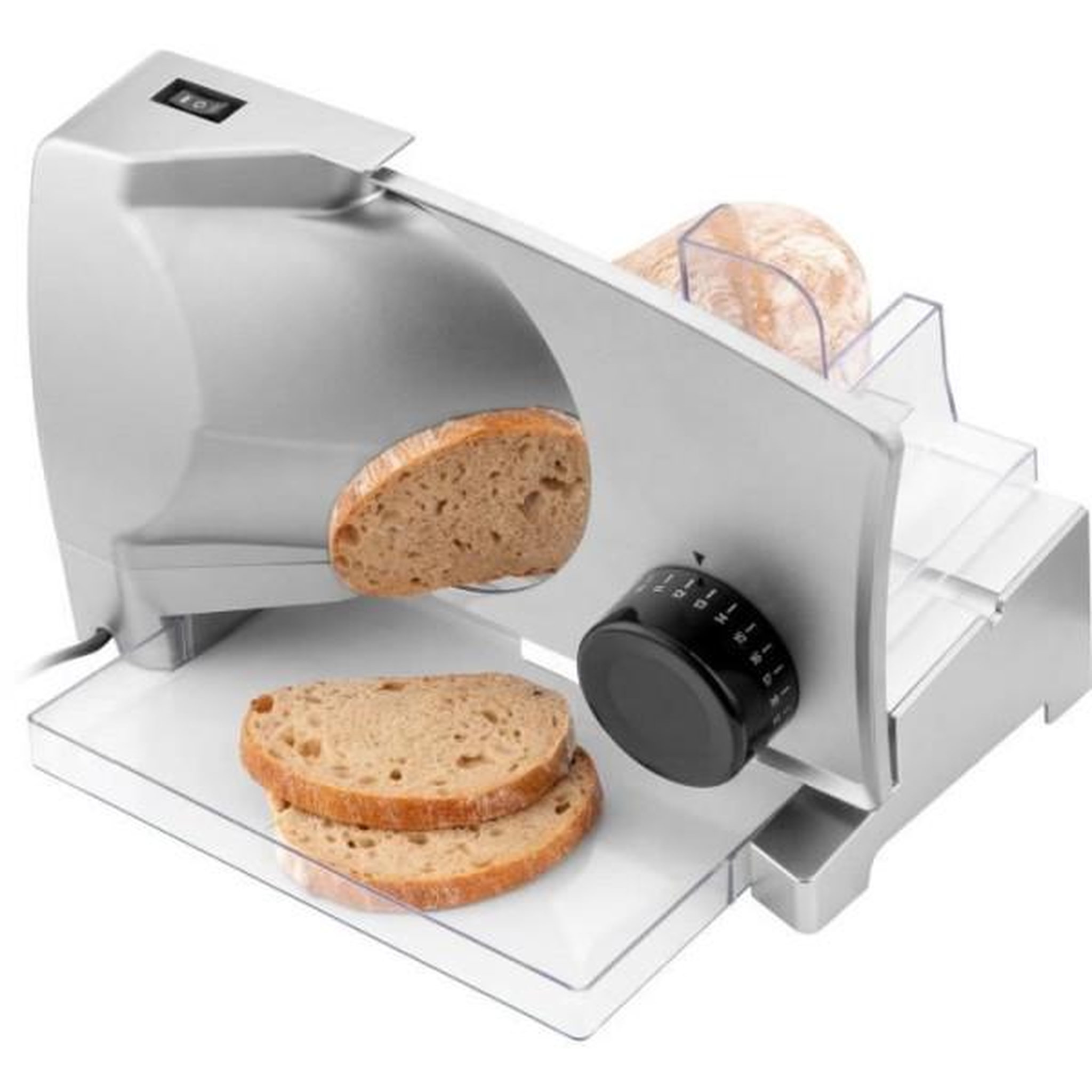 Voir la diapositive 4 : MARKET24 Trancheuse  électrique - SENCOR - SFS 3050SL - 100 W - Argent