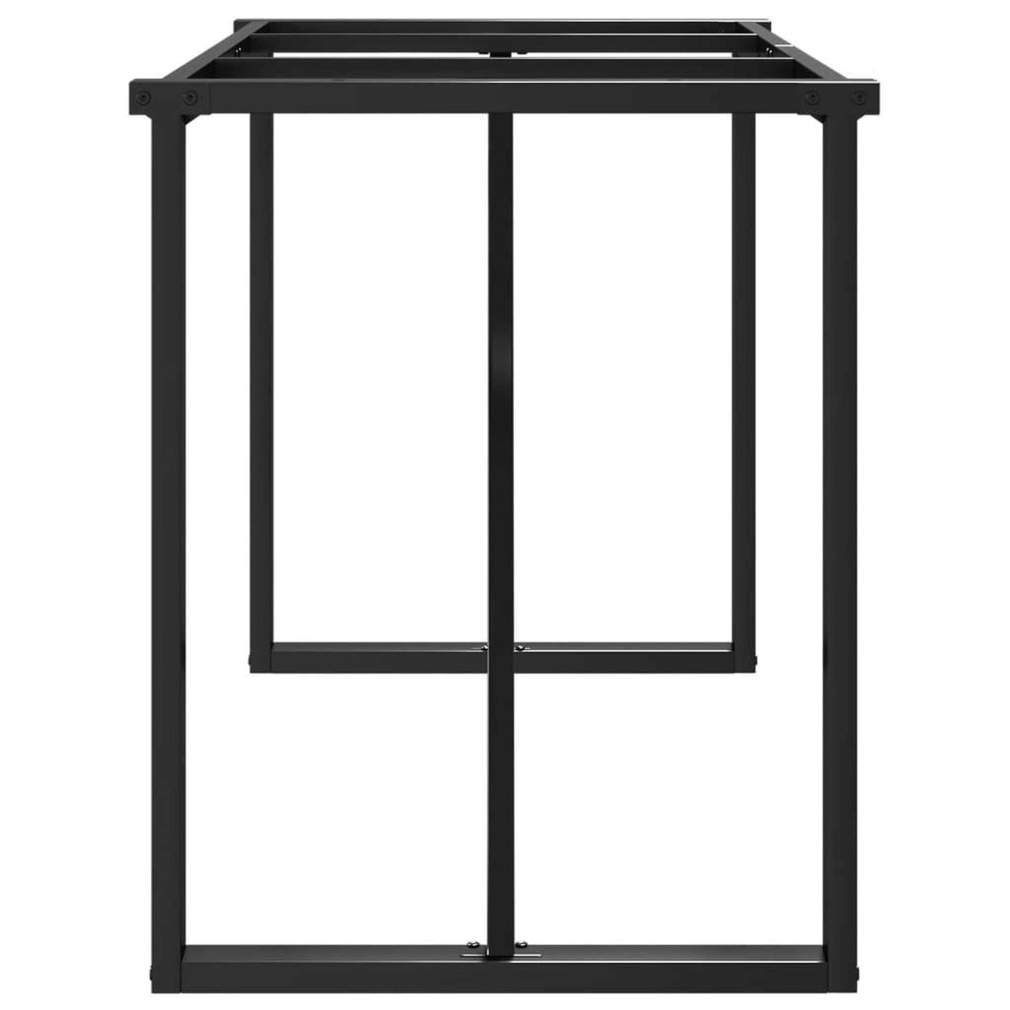 Voir la diapositive 5 : VIDAXL Pieds de table a manger cadre en O 120x60x73 cm acier
