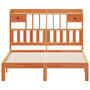 Voir la diapositive 4 : VIDAXL Lit bibliotheque sans matelas cire marron 140x200 cm pin massif