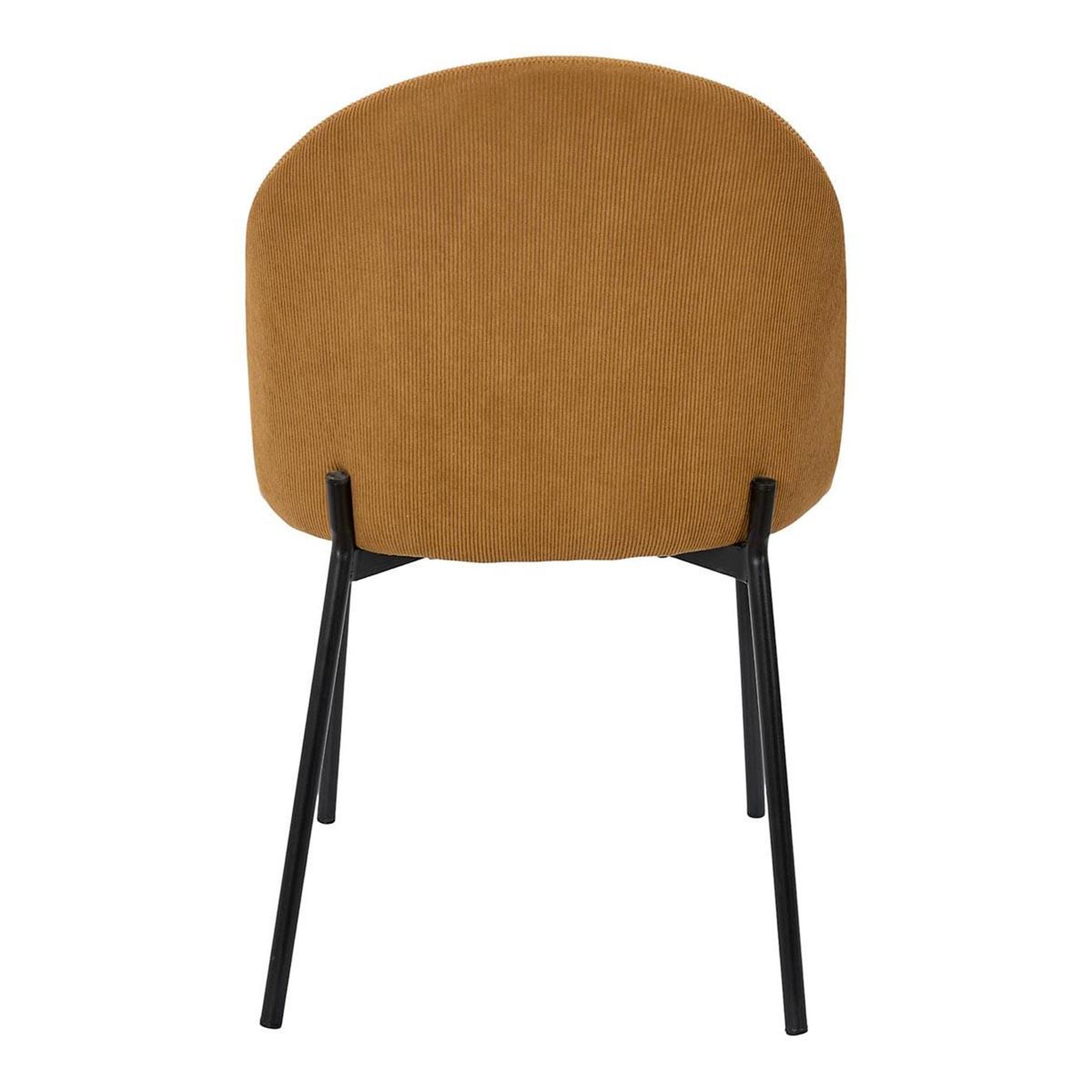 Voir la diapositive 5 : The Home Deco Factory Lot de 4 chaises côtelées arches  jules  78cm jaune
