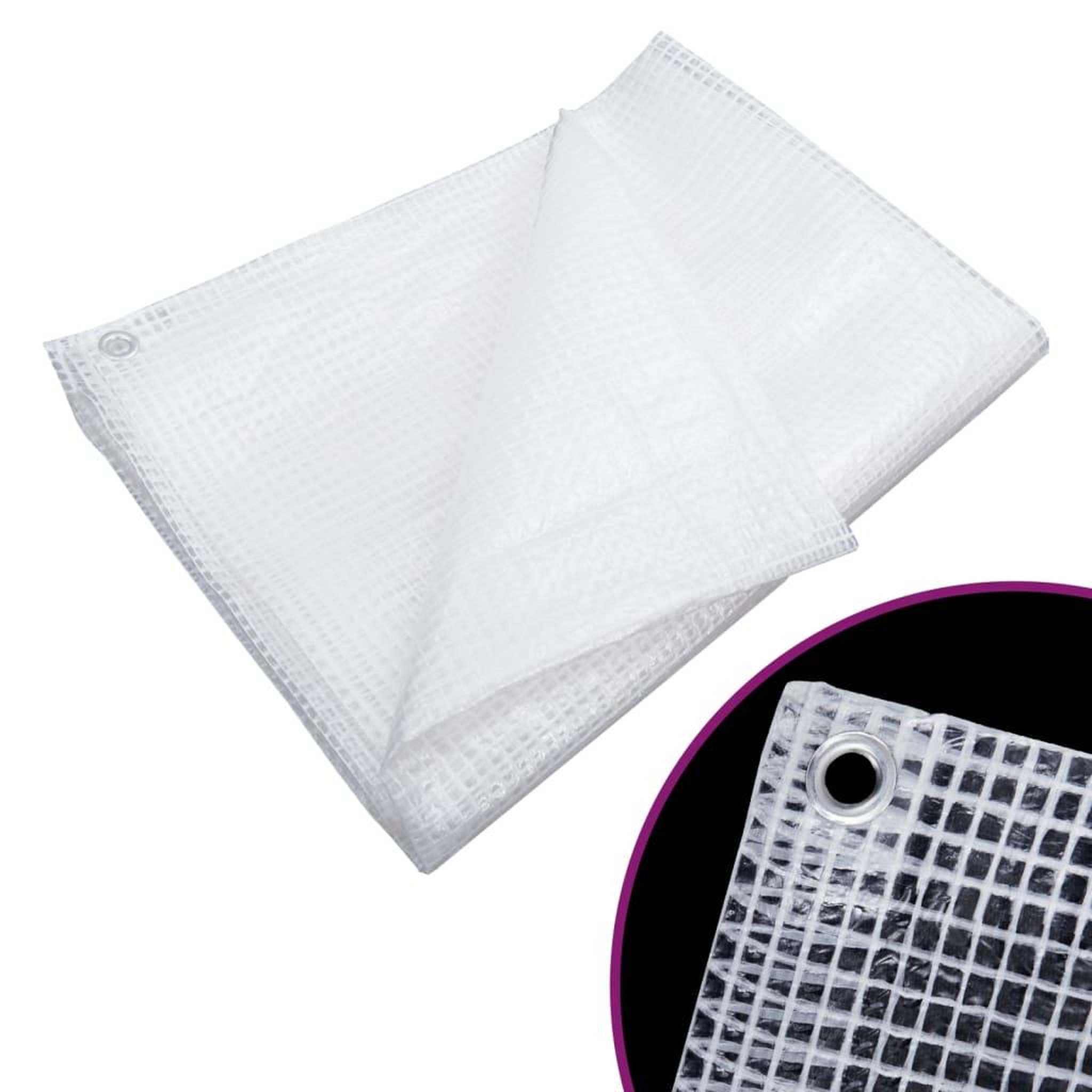 VIDAXL Bache de gaze 140 g/m² 3x3 m Blanc
