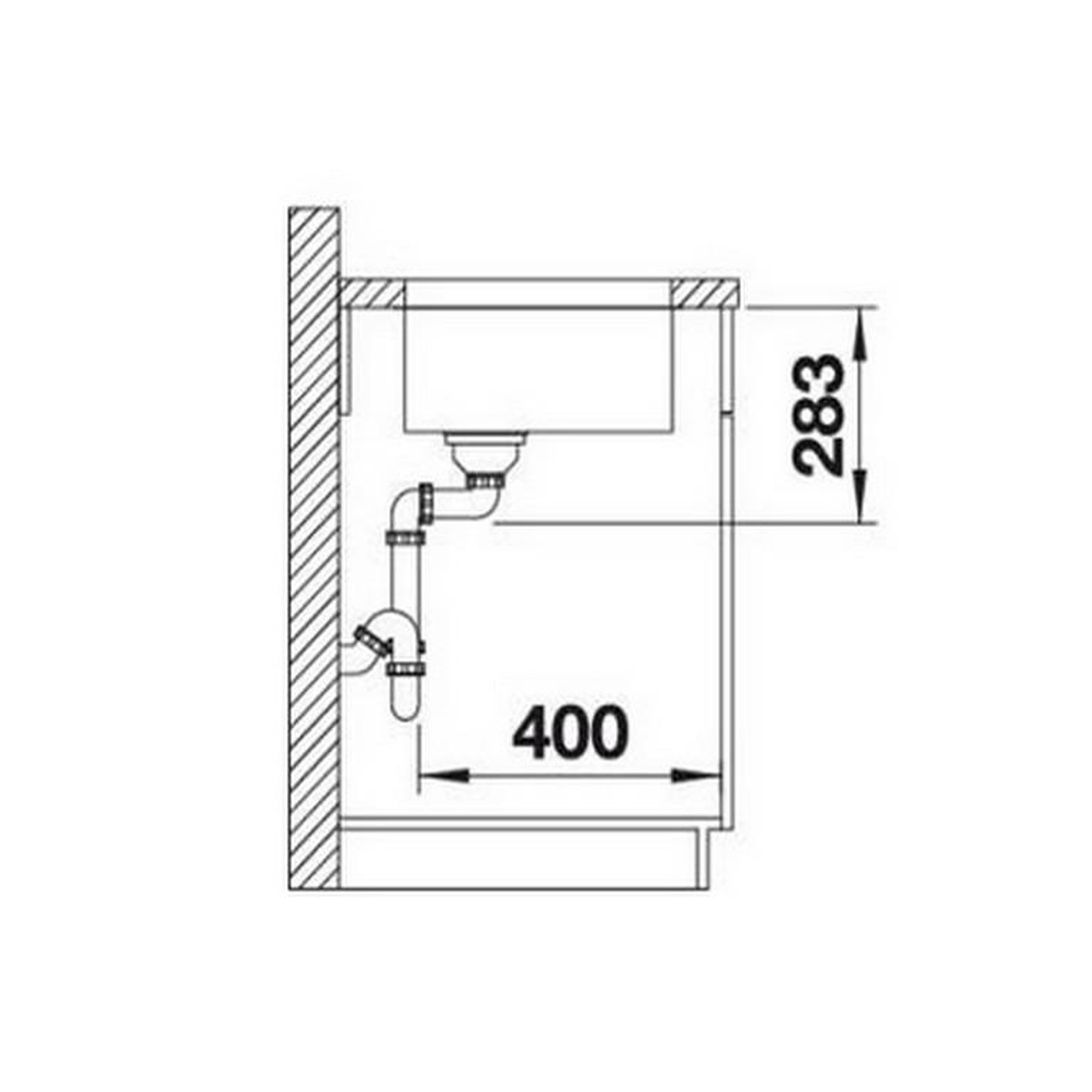 Voir la diapositive 2 : Blanco Evier à encastrer 50cm inox - 518205
