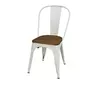 DIVERS Lot de 4 chaises vintage Liv H84 cm - Blanc