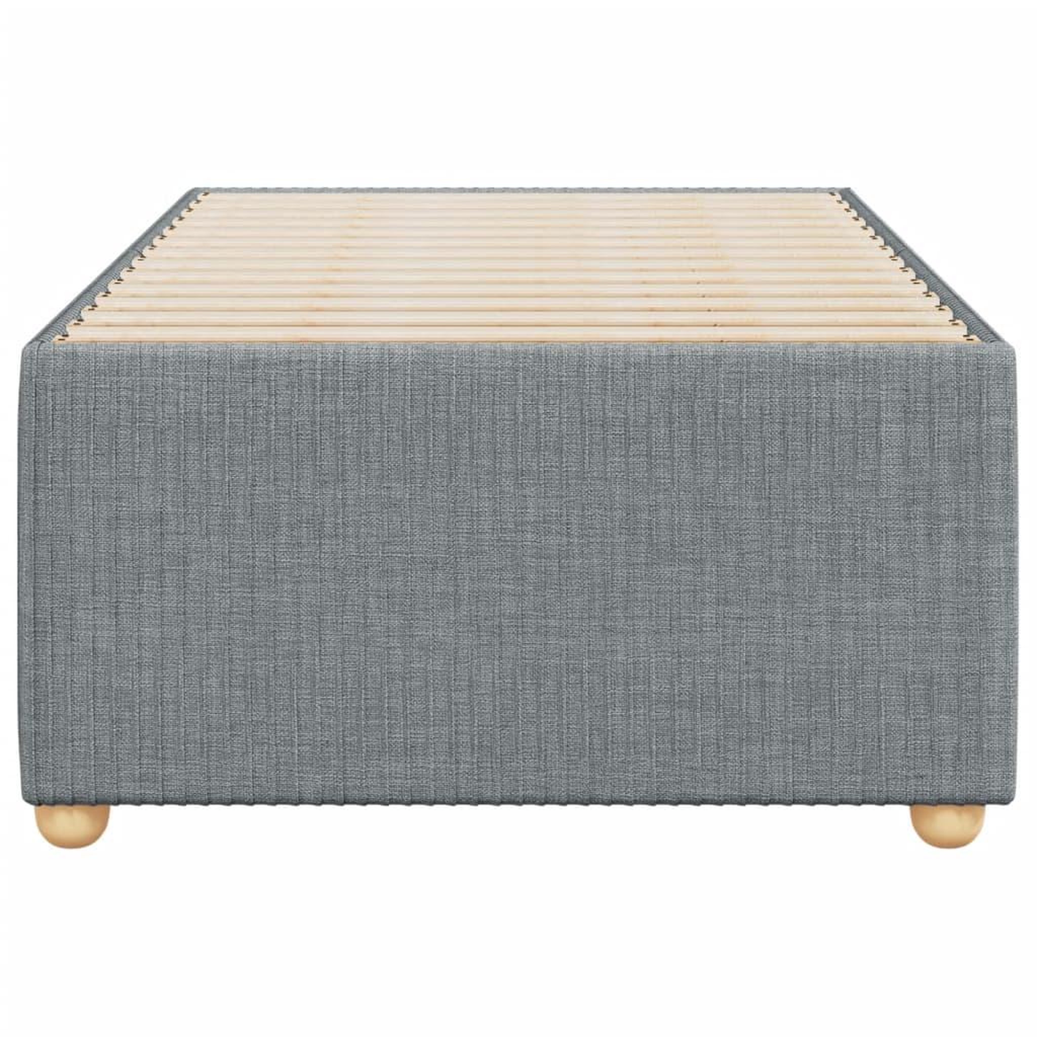 Voir la diapositive 4 : VIDAXL Cadre de lit sans matelas gris clair 80x200 cm tissu