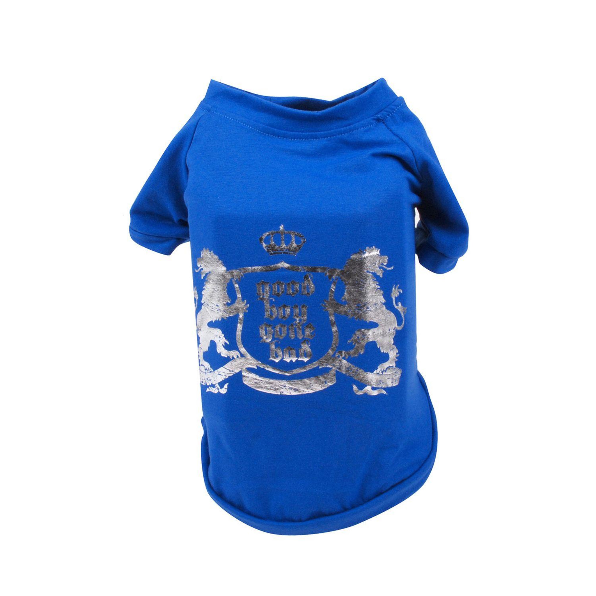 DIVERS T-shirt pour chien dessin argenté - taille s. Coloris disponibles : Bleu