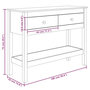 Voir la diapositive 6 : VIDAXL Table console Blanc 100x35x75 cm Bois massif de pin