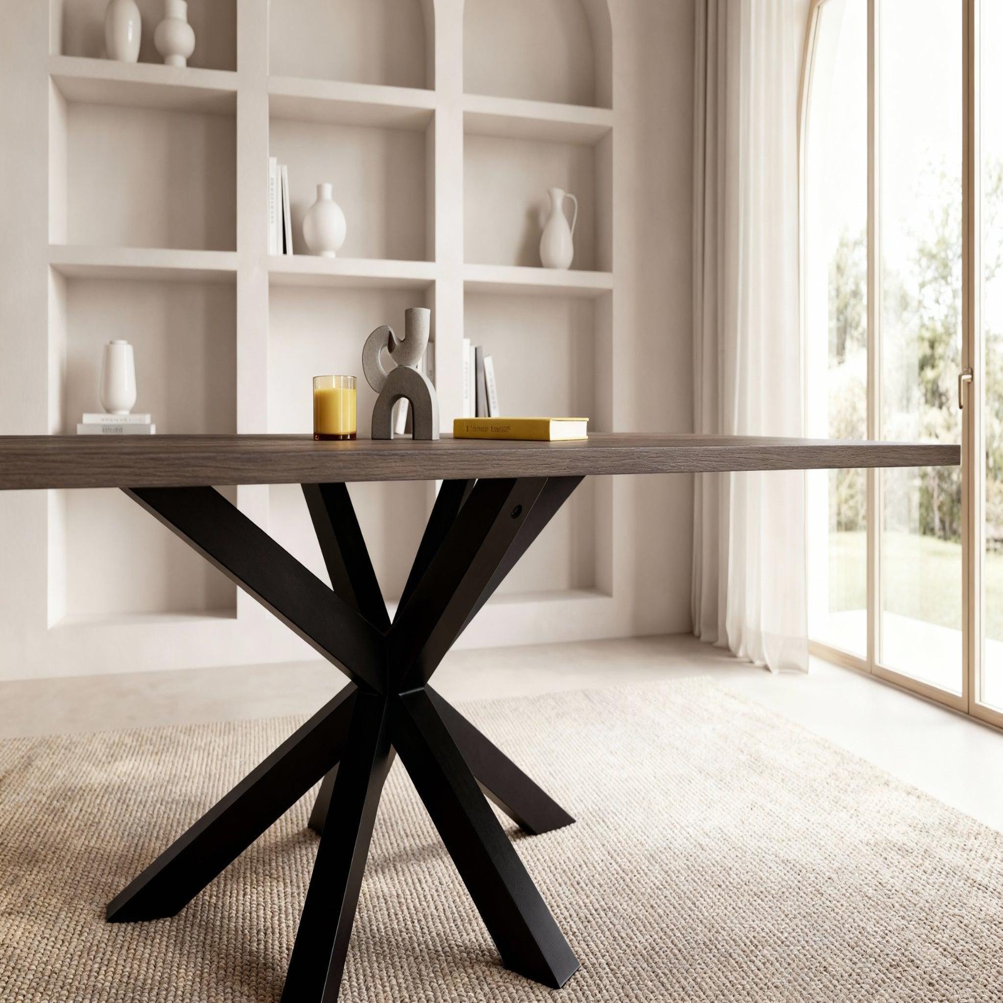 Voir la diapositive 5 : CASANOVA PARIS Silta - table à manger rectangulaire 180cmpieds en métal noir