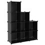 Voir la diapositive 2 : VIDAXL Cubes de rangement 9 pcs Noir PP