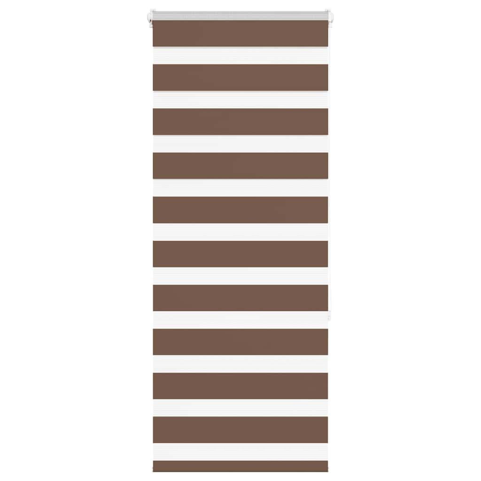 VIDAXL Store zebre marron 55x150 cm largeur du tissu 50,9 cm polyester