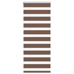VIDAXL Store zebre marron 55x150 cm largeur du tissu 50,9 cm polyester