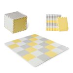 KINDERKRAFT Tapis de jeu puzzle pour enfants - mousse douce et antidérapante. Coloris disponibles : Jaune