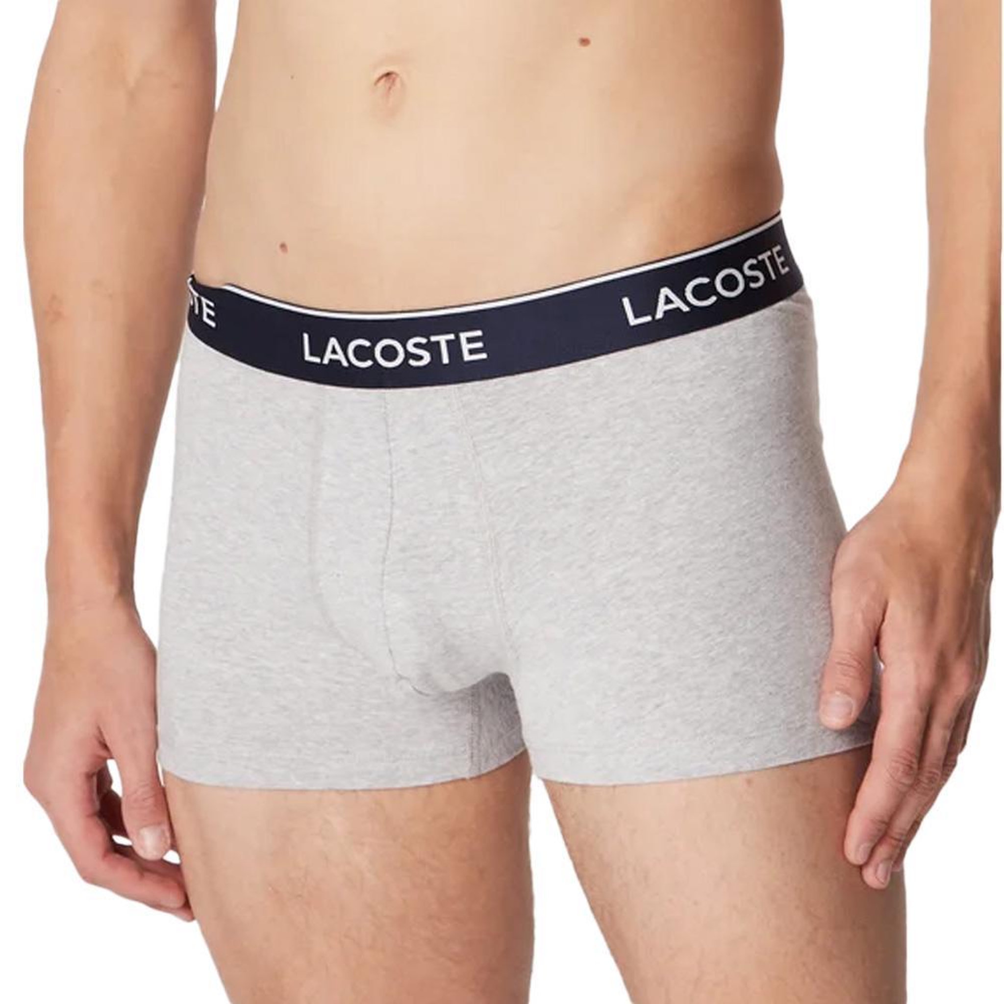Voir la diapositive 2 : Lacoste X3 Boxers Gris Homme Lacoste Court