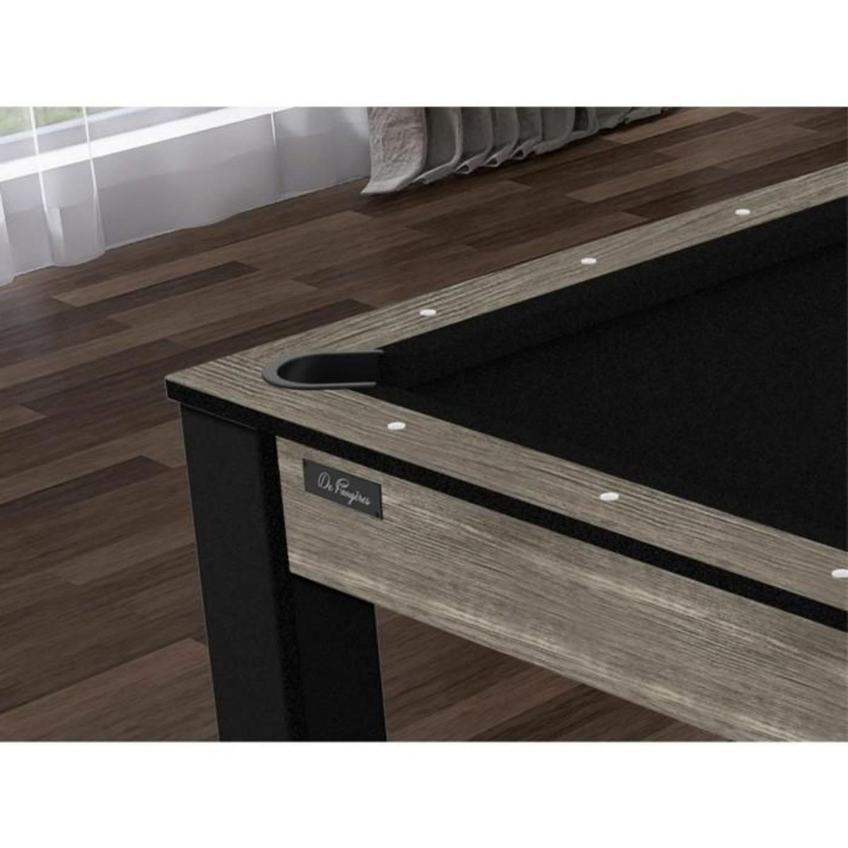 Paris Prix Table de Billard Convertible  Ohio  185cm Noir & Gris