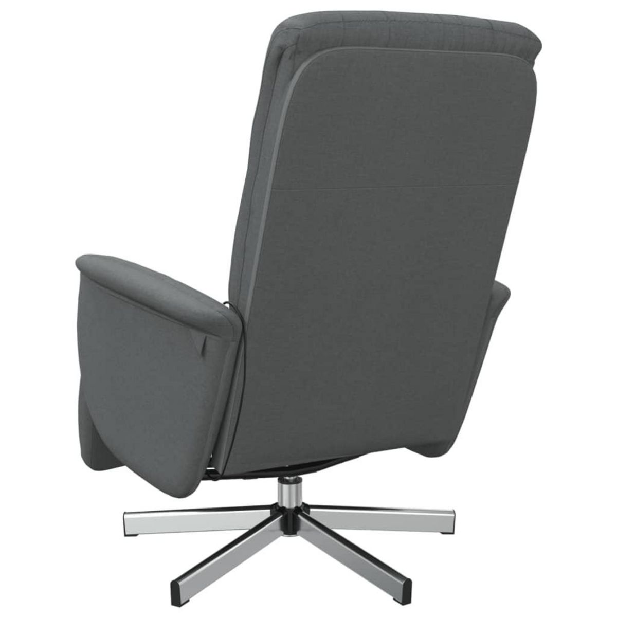 VIDAXL Fauteuil inclinable de massage et repose-pieds gris fonce tissu