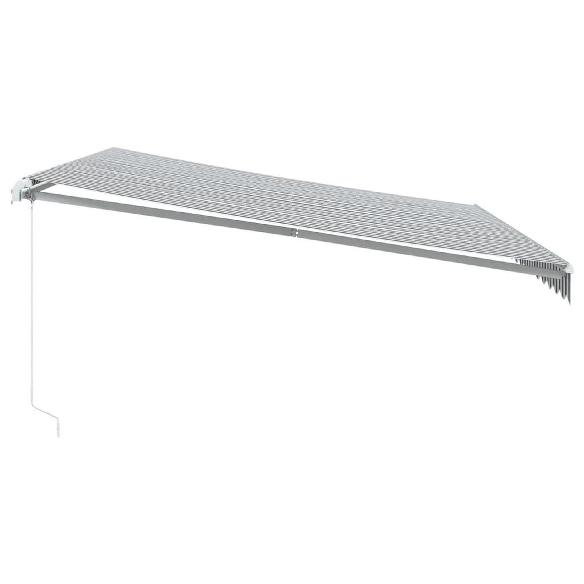 Voir la diapositive 5 : VIDAXL Auvent manuel retractable avec LED anthracite blanc 450x350 cm