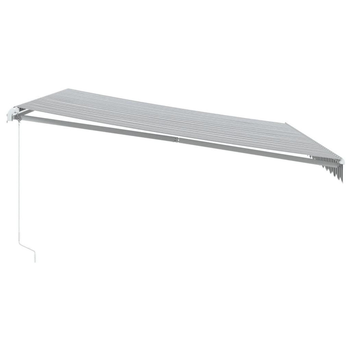 VIDAXL Auvent manuel retractable avec LED anthracite blanc 450x350 cm