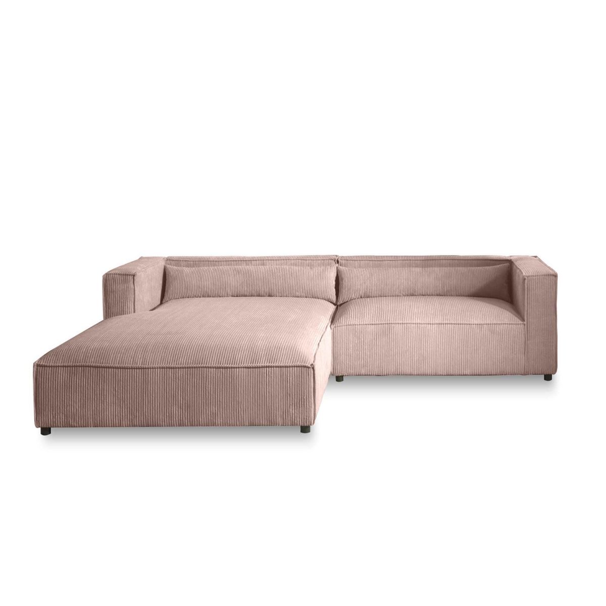 LISA DESIGN Ela - canapé d'angle gauche 4 places - en velours côtelé - style contemporain