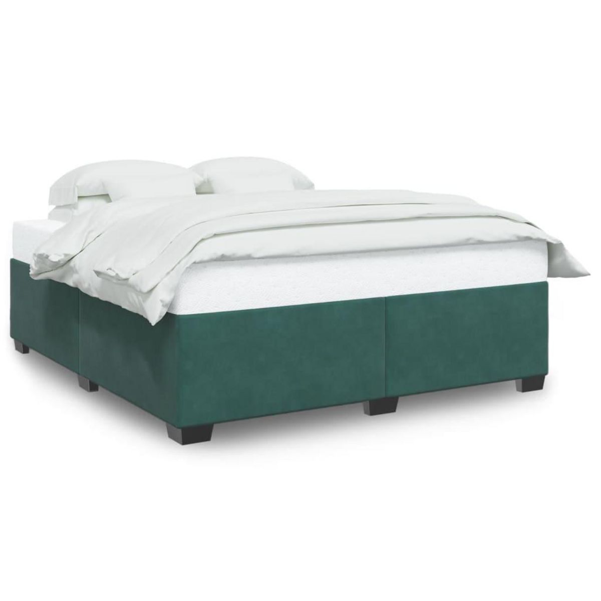 VIDAXL Cadre de lit sans matelas vert fonce 180x200 cm velours