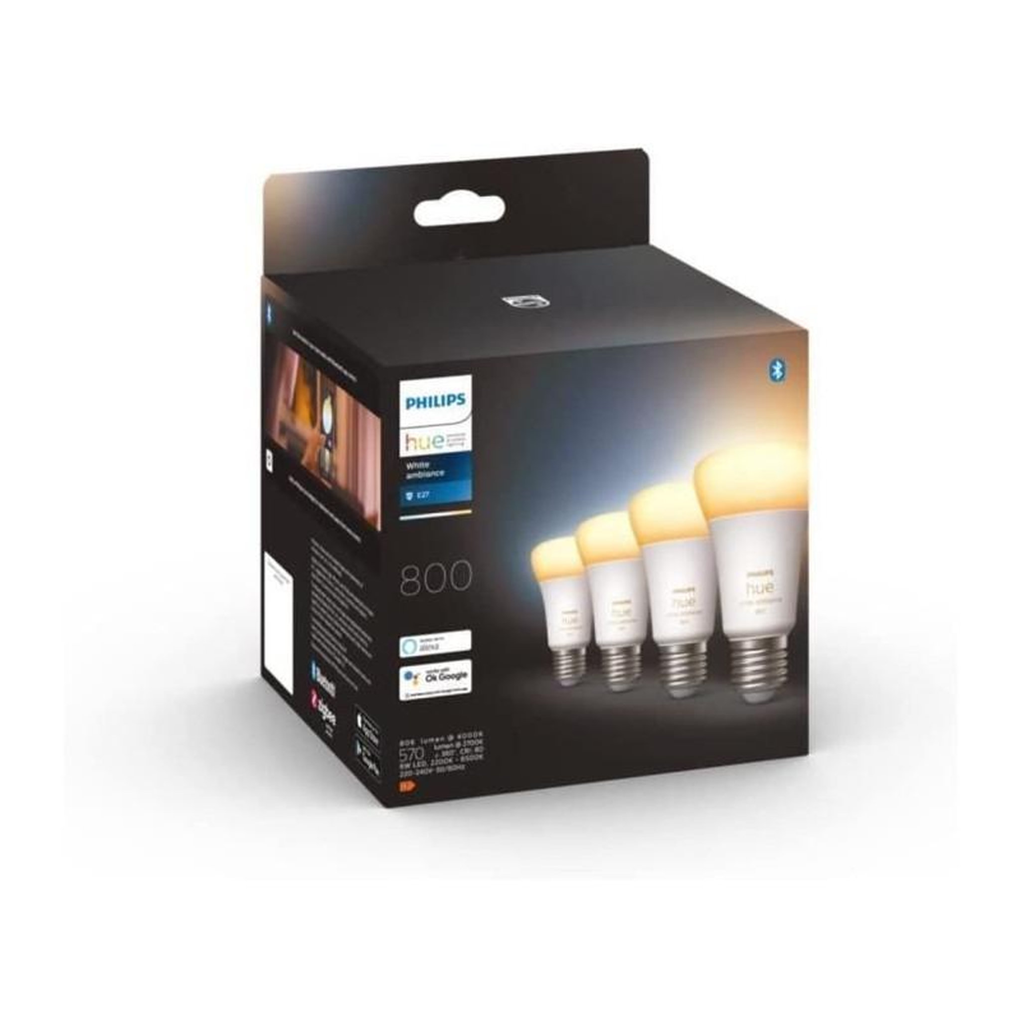 PHILIPS HUE White Ambiance 8.5W A60 E27 EUR x2