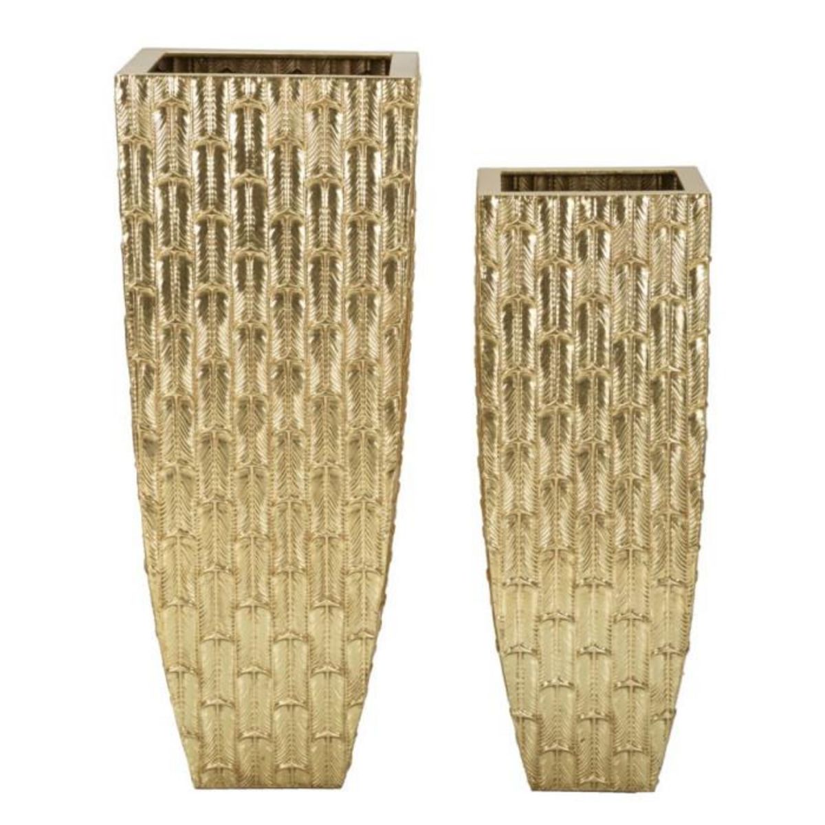 Paris Prix Lot de 2 Vases en Métal  Gliss  99cm Or