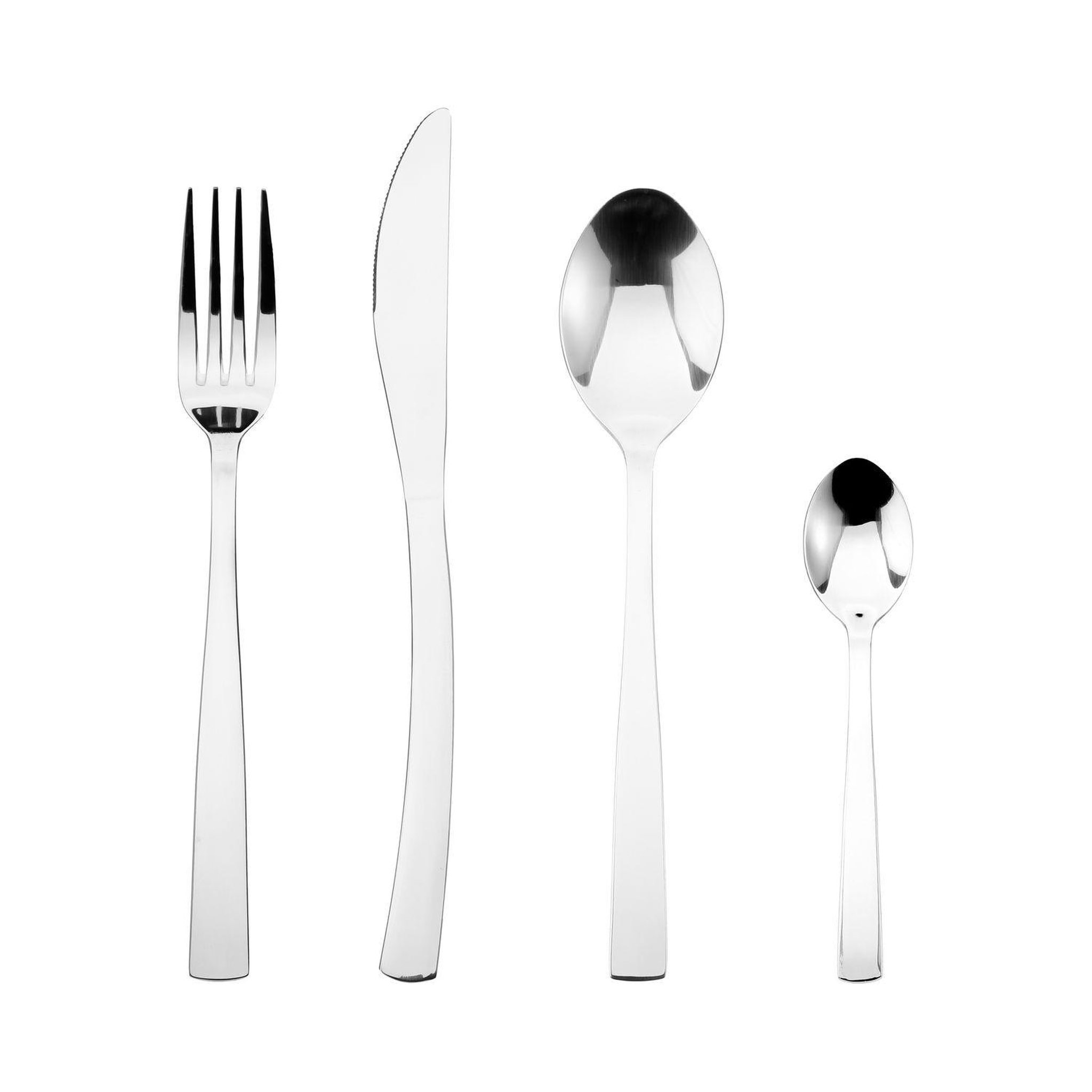 Voir la diapositive 4 : TOILINUX Lot de 2 Ménagères Olympe en Acier Inoxydable - 48 Couverts - Argent