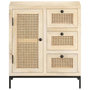 Voir la diapositive 2 : VIDAXL Buffet 60x35x70 cm Bois de manguier massif et canne naturelle