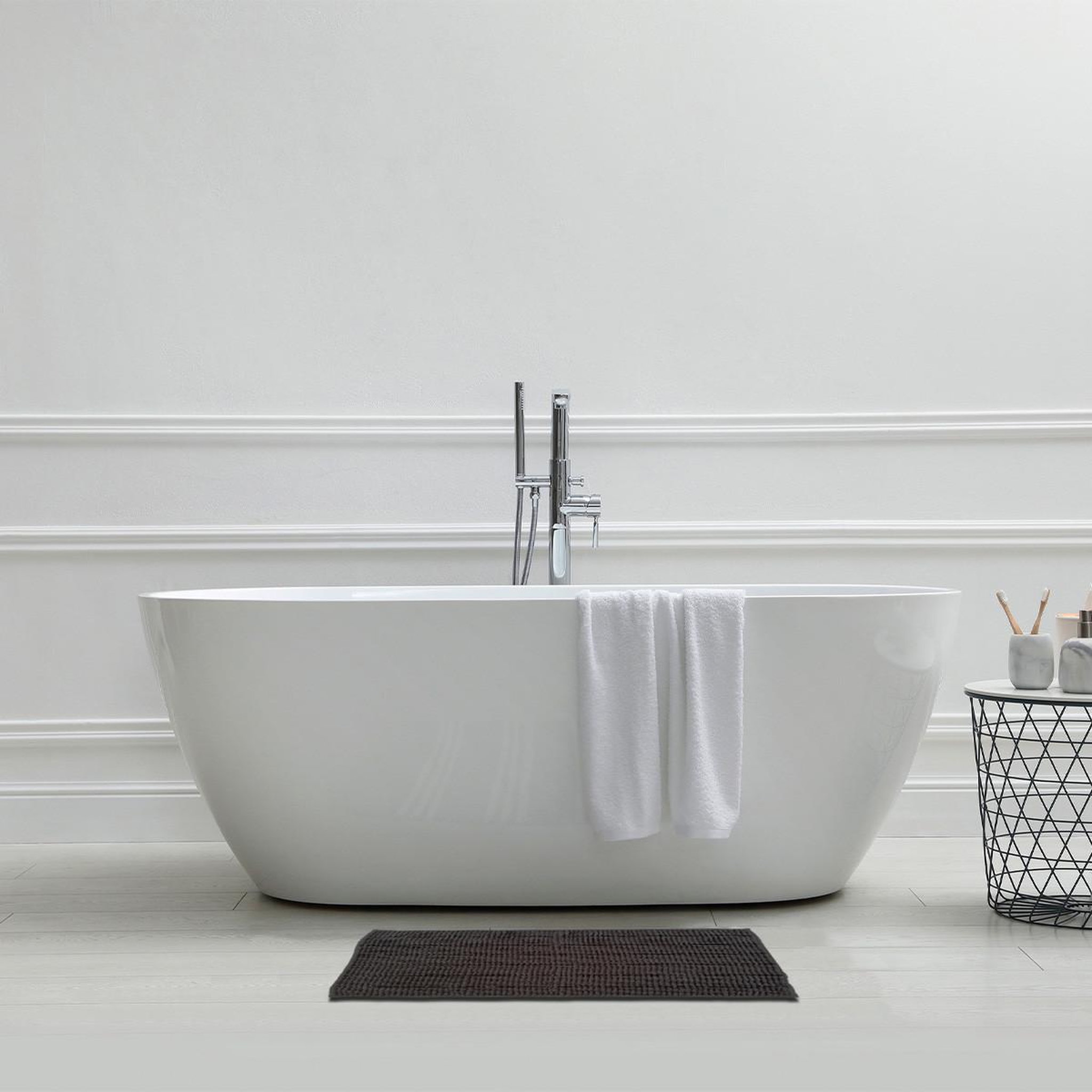Voir la diapositive 3 : GUY LEVASSEUR Tapis de bain chenille 50x70 uni 50x70cm