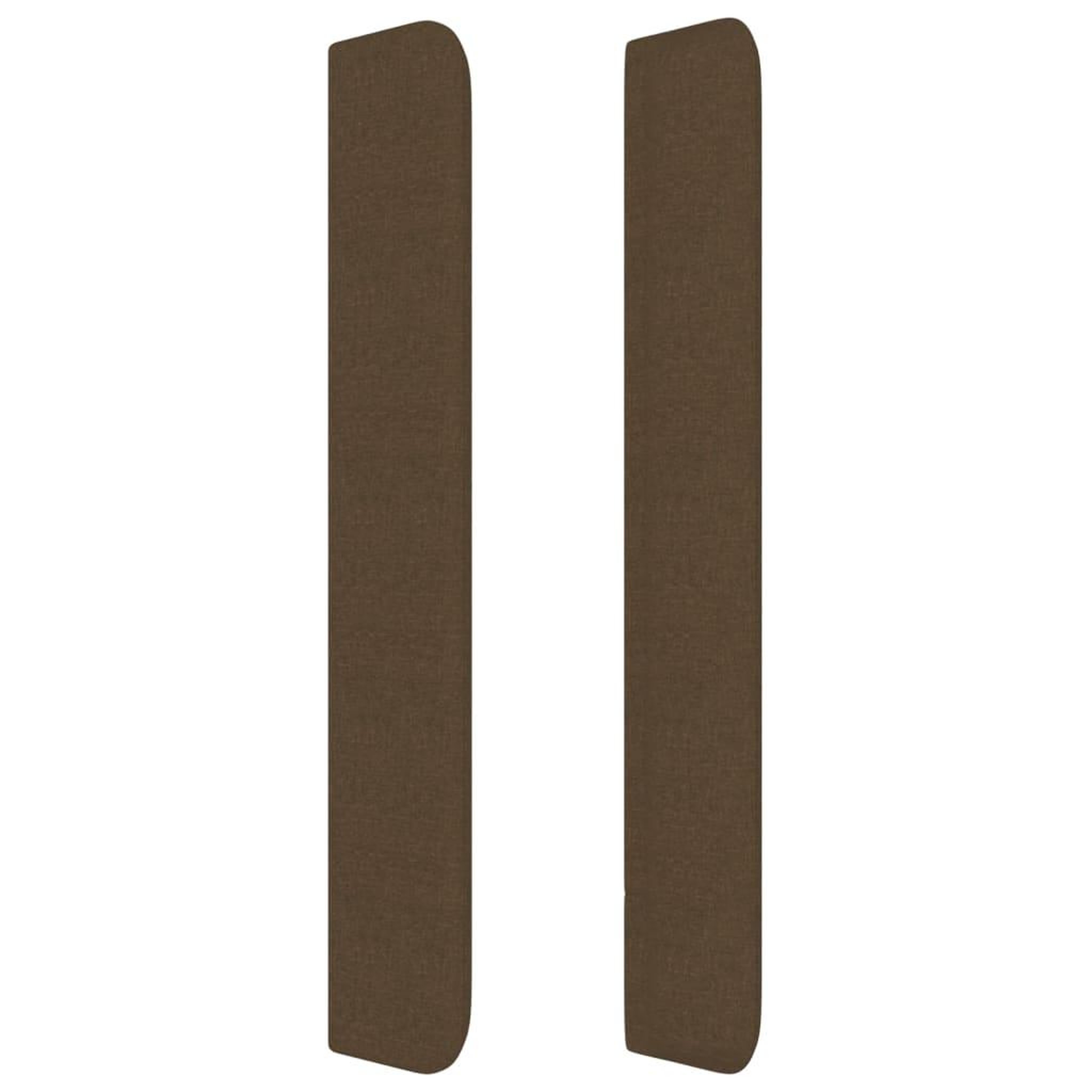 Voir la diapositive 4 : VIDAXL Tete de lit avec oreilles Marron fonce 203x16x118/128 cm Tissu