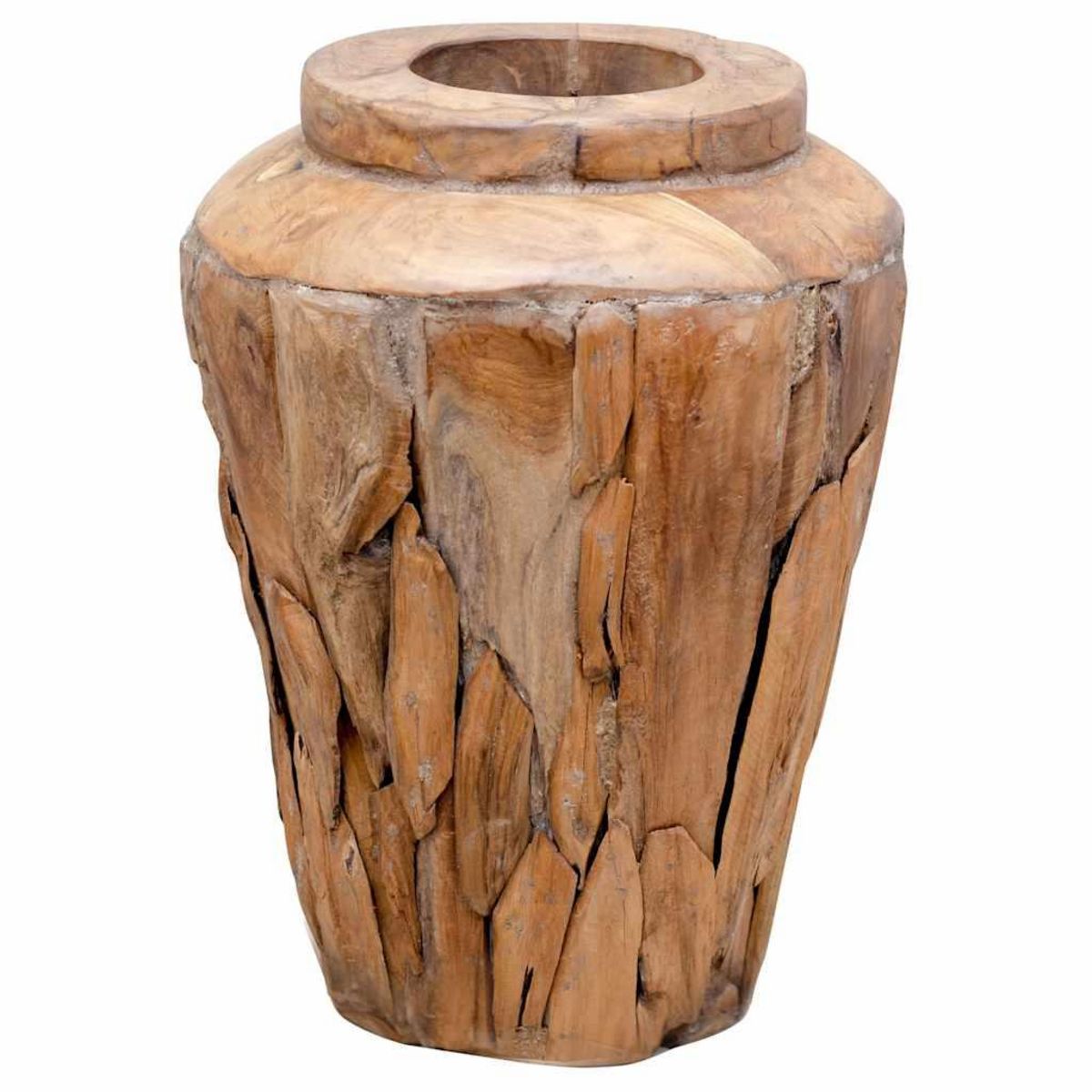 VIDAXL Vase de decoration 40 x 60 cm Bois de teck solide