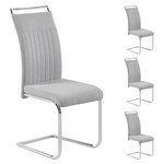 IDIMEX Lot de 4 chaises ERICA, en tissu. Coloris disponibles : Gris