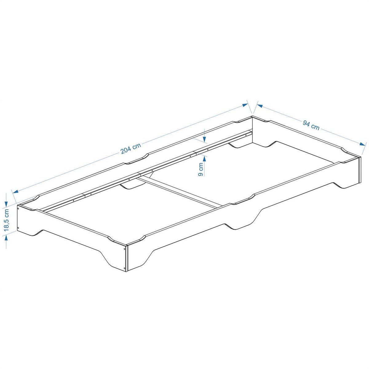 IDIMEX Lot de 2 lits superposables RONNY en pin, 90 x 200 cm