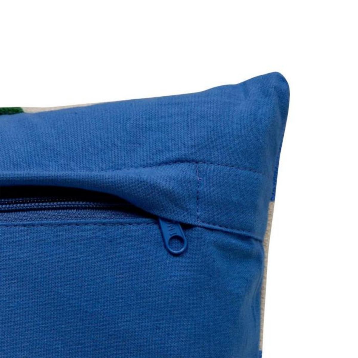 ATMOSPHERA Coussin Déco Brodé  Arty  30x50cm Bleu